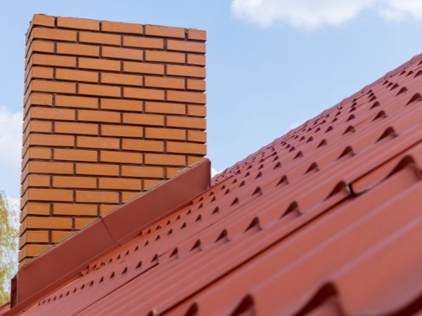 Chimney with new flashing.