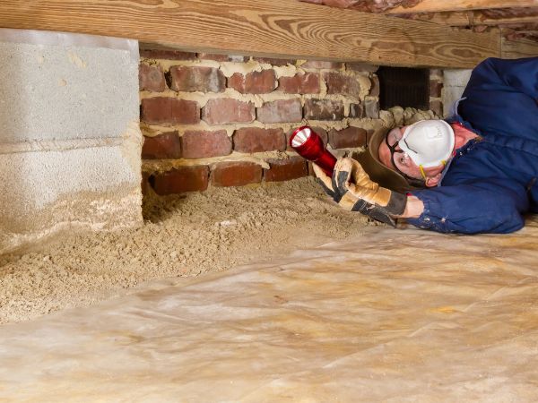 Chimney inspection with a flashlight, Brookfield, WI.