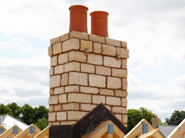 New chimney after tuckpointing, Waukesha, WI.